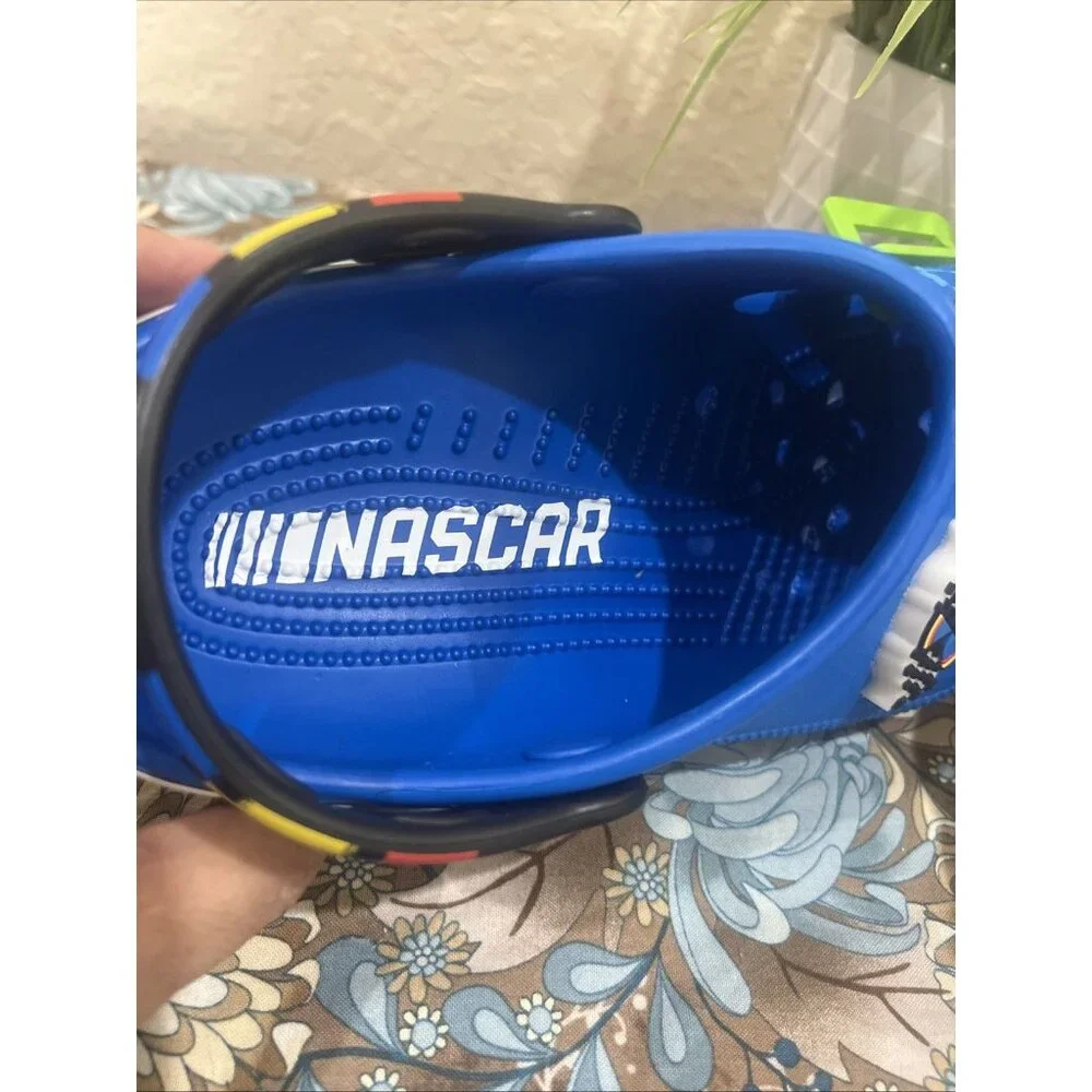 Crocs Unisex Kids NASCAR Bright Cobalt Durable Croslite Clog Size J 5
